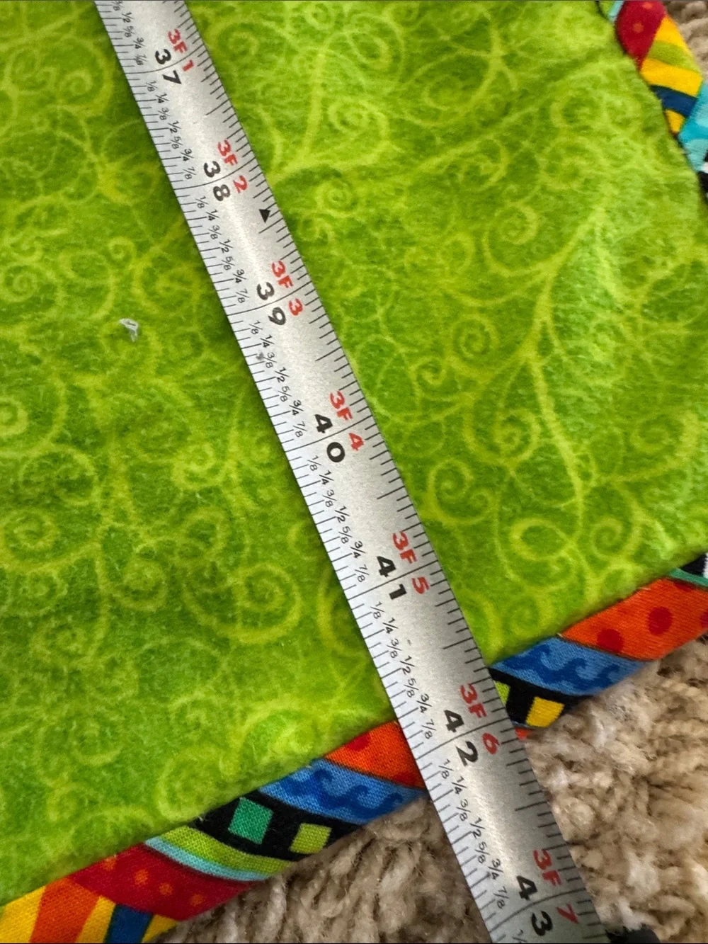 Handmade Colorful Baby Blanket Quilt, Quilted & Tied, Jungle Safari Animals